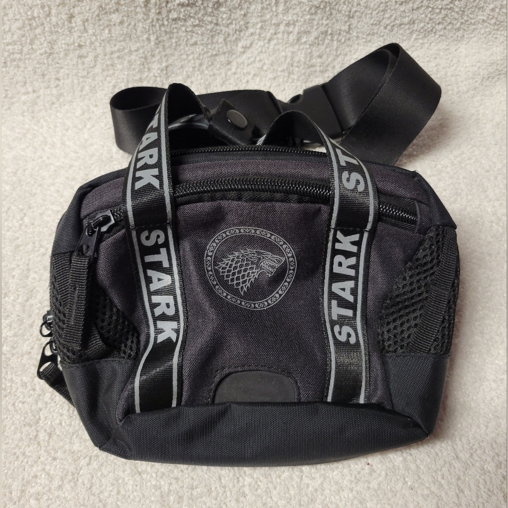 Game Of Thrones House Stark Fanny Pack Satchel Bag HBO Box Office 2019 Black